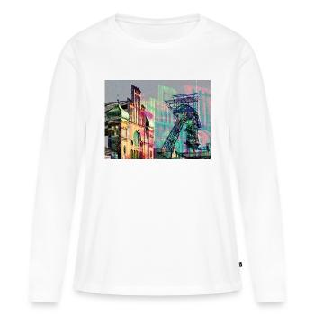 Industrial heritage in the Ruhr area, colliery, mining - Women's Premium Organic Long Sleeve Shirt - white - Front - Julia (174cm)