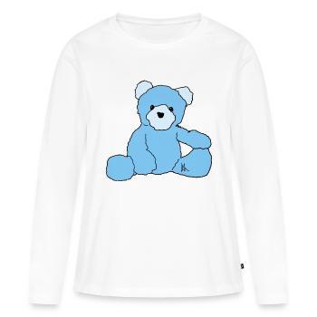 Teddy - T-shirt manches longues Premium bio Femme - blanc - Devant - Julia (174cm)