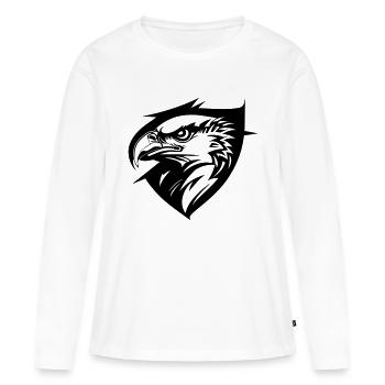 Eagle in profile - Women's Premium Organic Long Sleeve Shirt - white - Front - Julia (174cm)