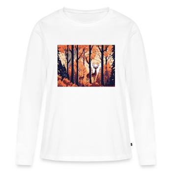 Fall Scenery (Fall Collection #10) - Women's Premium Organic Long Sleeve Shirt - white - Front - Julia (174cm)