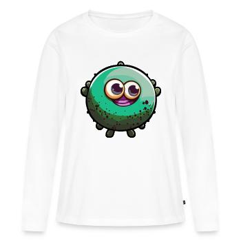 Tim - T-shirt manches longues Premium bio Femme - blanc - Devant - Julia (174cm)