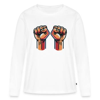 faust 2 - Frauen Premium Bio Langarmshirt - Weiß - Vorne - Julia (174cm)