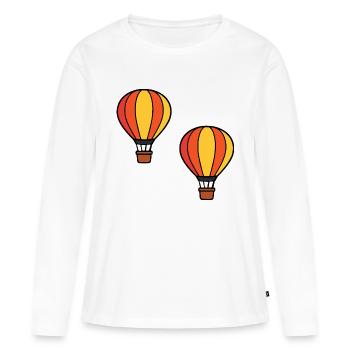 Ballon - T-shirt manches longues Premium bio Femme - blanc - Devant - Julia (174cm)