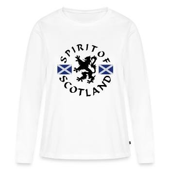 Spirit-of-Scotland - Frauen Premium Bio Langarmshirt - Weiß - Vorne - Julia (174cm)