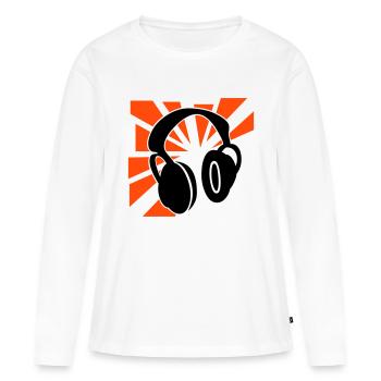 Son Explosé - T-shirt manches longues Premium bio Femme - blanc - Devant - Julia (174cm)