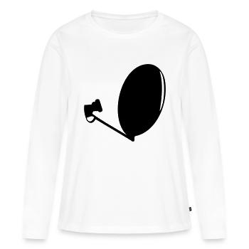 SAT - T-shirt manches longues Premium bio Femme - blanc - Devant - Julia (174cm)