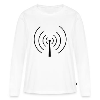 mât de radio - T-shirt manches longues Premium bio Femme - blanc - Devant - Julia (174cm)