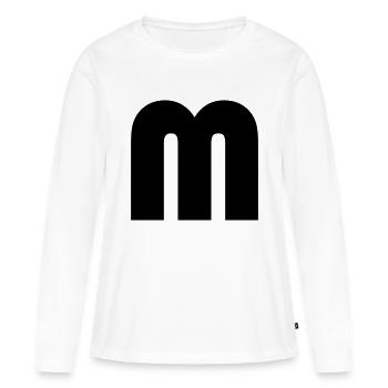 Capital M - T-shirt manches longues Premium bio Femme - blanc - Devant - Julia (174cm)