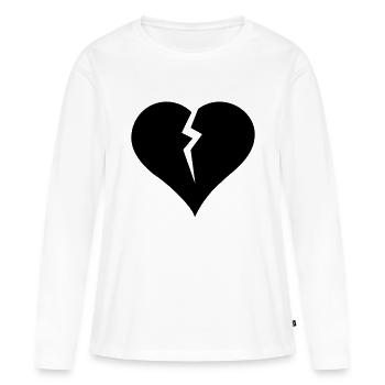 heart - Frauen Premium Bio Langarmshirt - Weiß - Vorne - Julia (174cm)
