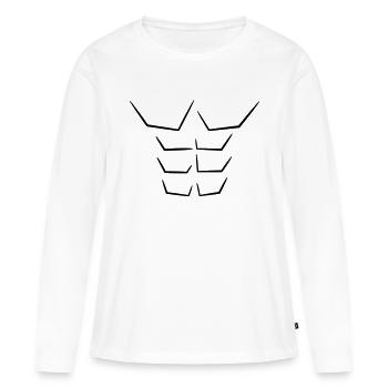dessin abdos - Frauen Premium Bio Langarmshirt - Weiß - Vorne - Julia (174cm)