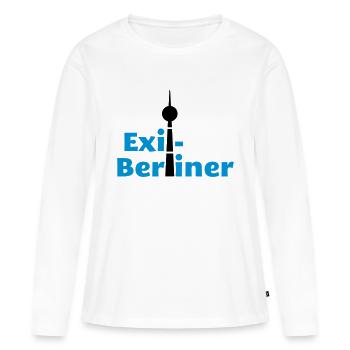 Berlin - Berlin exil - T-shirt manches longues Premium bio Femme - blanc - Devant - Julia (174cm)