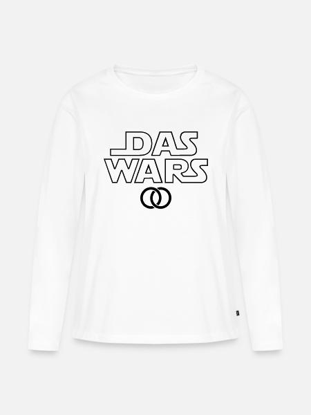 DAS WARS - Frauen Premium Bio Langarmshirt - Weiß