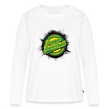 kingston reggae dancehall jamaica - T-shirt manches longues Premium bio Femme - blanc - Devant - Julia (174cm)