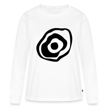 cible target ziel objetivo16 obiettivo1 - T-shirt manches longues Premium bio Femme - blanc - Devant - Julia (174cm)