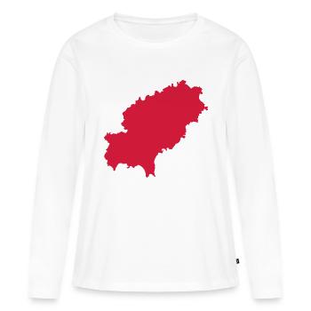 Ibiza - Frauen Premium Bio Langarmshirt - Weiß - Vorne - Julia (174cm)
