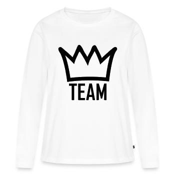 team - T-shirt manches longues Premium bio Femme - blanc - Devant - Julia (174cm)