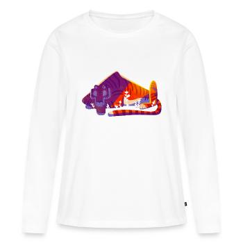 Tiger Tiger - Frauen Premium Bio Langarmshirt - Weiß - Vorne - Julia (174cm)