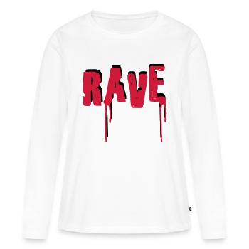 Rave - T-shirt manches longues Premium bio Femme - blanc - Devant - Julia (174cm)