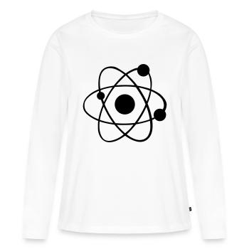 Atome - T-shirt manches longues Premium bio Femme - blanc - Devant - Julia (174cm)