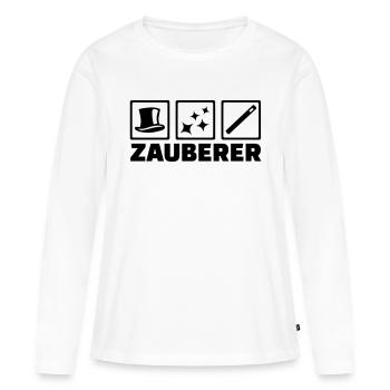 Zauberer - Frauen Premium Bio Langarmshirt - Weiß - Vorne - Julia (174cm)