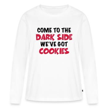 Come to the dark side-we've got cookies - T-shirt manches longues Premium bio Femme - blanc - Devant - Julia (174cm)