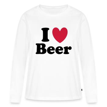 Beer - Frauen Premium Bio Langarmshirt - Weiß - Vorne - Julia (174cm)