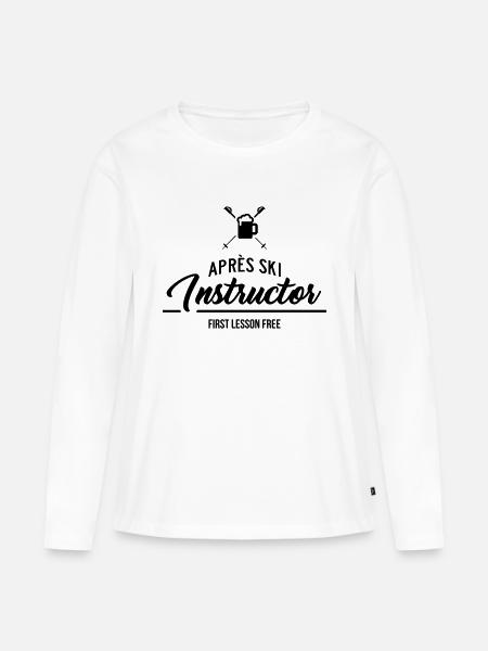 Après Ski Instructor - Frauen Premium Bio Langarmshirt - Weiß