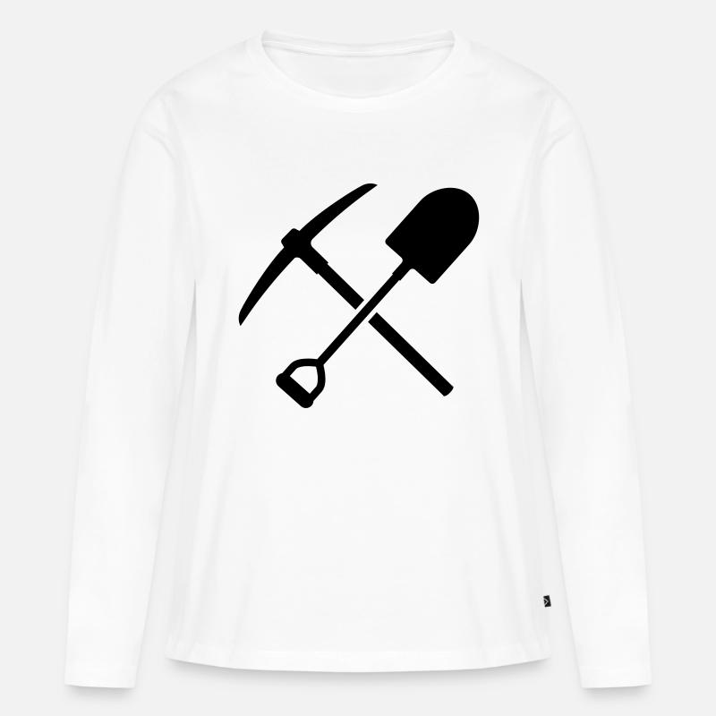 mining - Women's Premium Organic Long Sleeve Shirt - white