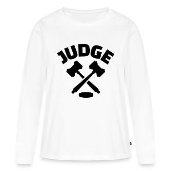 Juge - T-shirt manches longues Premium bio Femme - blanc - Devant - Julia (174cm)