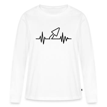 Brick layer - Women's Premium Organic Long Sleeve Shirt - white - Front - Julia (174cm)