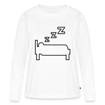 Dormir et ronfler - T-shirt manches longues Premium bio Femme - blanc - Devant - Julia (174cm)