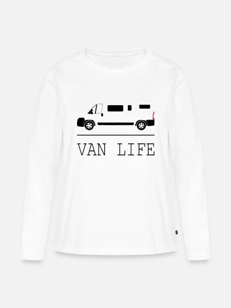 Van Leben - Frauen Premium Bio Langarmshirt - Weiß