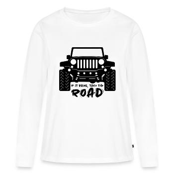 Jeep - T-shirt manches longues Premium bio Femme - blanc - Devant - Julia (174cm)