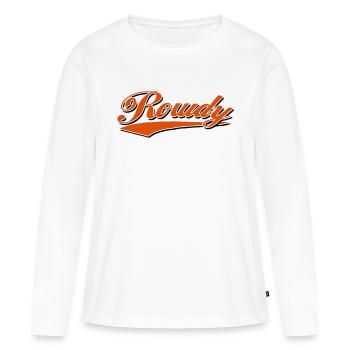 voleur voleur autocollant moto biker custom - T-shirt manches longues Premium bio Femme - blanc - Devant - Julia (174cm)