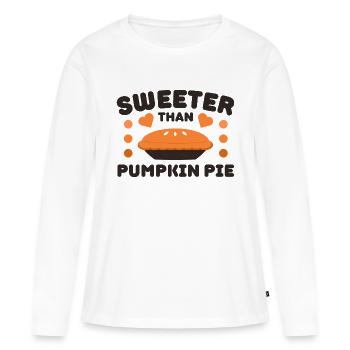 Sweeter Than Pumpkin Pie - Frauen Premium Bio Langarmshirt - Weiß - Vorne - Julia (174cm)