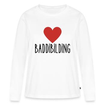 Love Baddibilding - Frauen Premium Bio Langarmshirt - Weiß - Vorne - Julia (174cm)