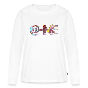 email drôle de travail bureau réunion e-mails mail comput - T-shirt manches longues Premium bio Femme - blanc - Devant - Julia (174cm)