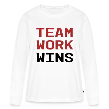 Teamwork - Frauen Premium Bio Langarmshirt - Weiß - Vorne - Julia (174cm)