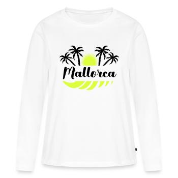 Majorque - T-shirt manches longues Premium bio Femme - blanc - Devant - Julia (174cm)
