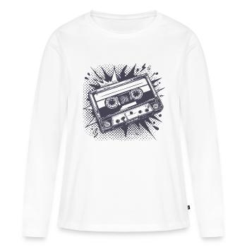 Bande Kasi - T-shirt manches longues Premium bio Femme - blanc - Devant - Julia (174cm)