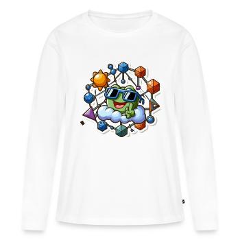 Mathe Spiel - Frauen Premium Bio Langarmshirt - Weiß - Vorne - Julia (174cm)