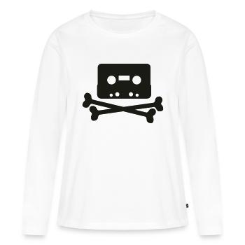 Piratbyrån - Frauen Premium Bio Langarmshirt - Weiß - Vorne - Julia (174cm)