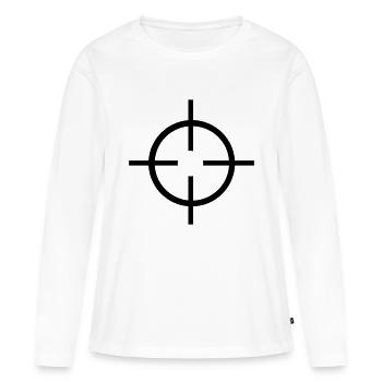 Réticule - Pistole - T-shirt manches longues Premium bio Femme - blanc - Devant - Julia (174cm)