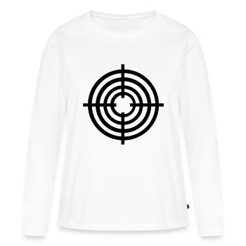 Réticule - Arme - T-shirt manches longues Premium bio Femme - blanc - Devant - Julia (174cm)