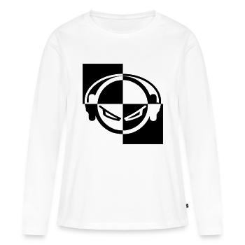 dj - T-shirt manches longues Premium bio Femme - blanc - Devant - Julia (174cm)