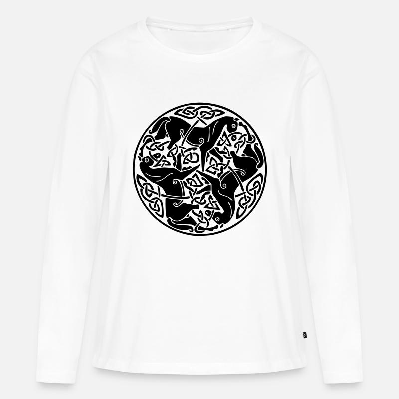 3 Pferde - Frauen Premium Bio Langarmshirt - Weiß