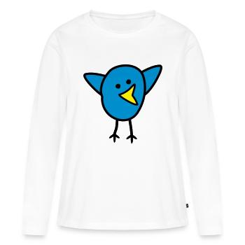 Vogel - Frauen Premium Bio Langarmshirt - Weiß - Vorne - Julia (174cm)