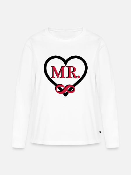 Mr. Forever - Frauen Premium Bio Langarmshirt - Weiß