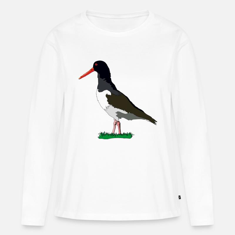 Austernfischer - Frauen Premium Bio Langarmshirt - Weiß