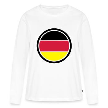 Allemagne emblème - T-shirt manches longues Premium bio Femme - blanc - Devant - Julia (174cm)